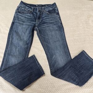 BKE Buckle Jake Straight Leg Mens 29x30 Blue Premium Stretch Embroidered Denim